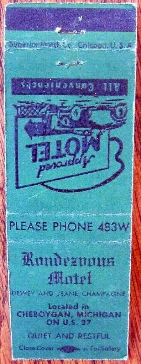 Rendezvous Motel (Rondezvous Motel) - Matchbook